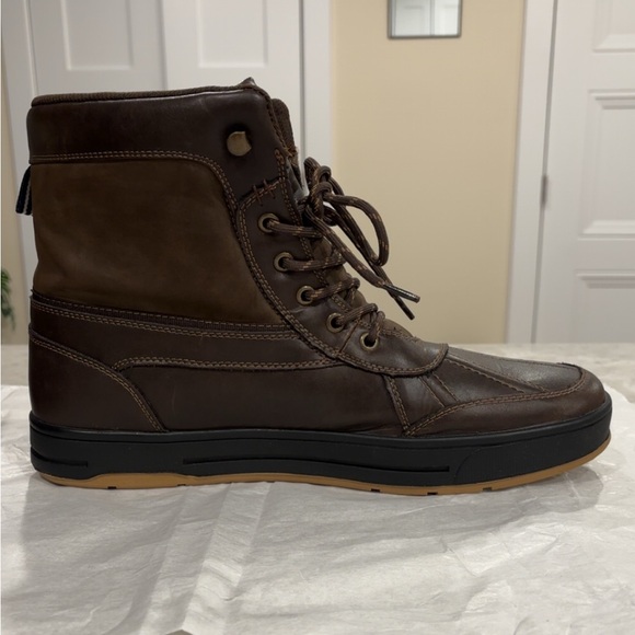 Nautica Men's Dark Brown Lace-Up Boots - Picture 6 of 10